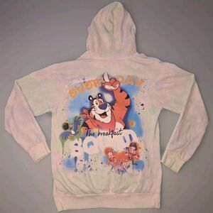 Kelloggs Pullover Hoodie Tony The Tiger Frosted Flakes Tie Dye Size Small
